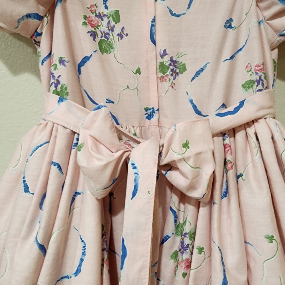 Vintage Daisy Kingdom Floral Dress Puff Sleeve Petticoat Lace Cottagecore size 8 - Picture 10 of 14